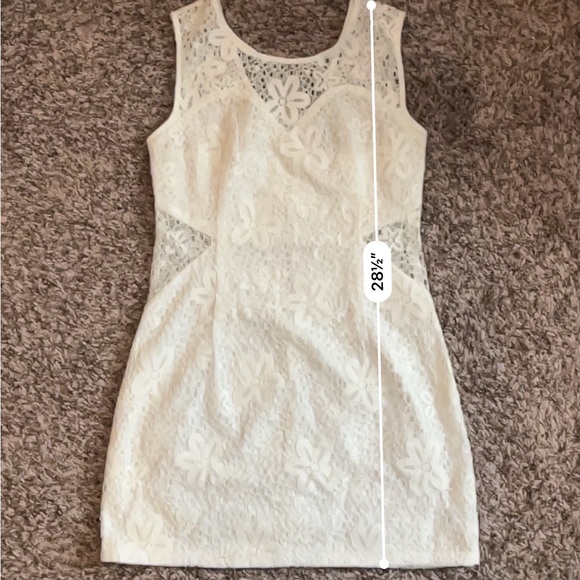 Tobi Moon Collection White Cutout Lace Mini Dress - Picture 9 of 10